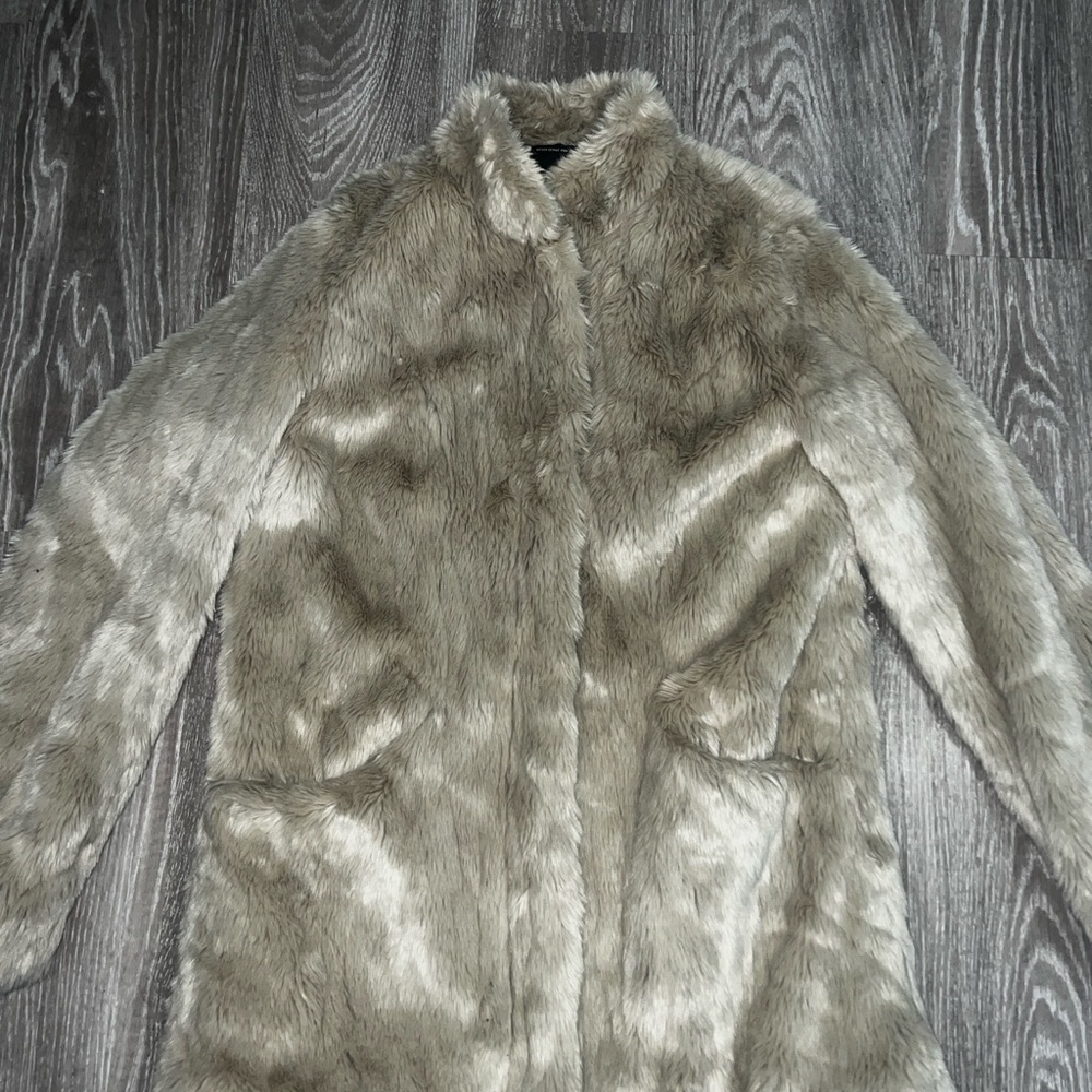 Only Women's Teddy Jacket in Cream and Gray